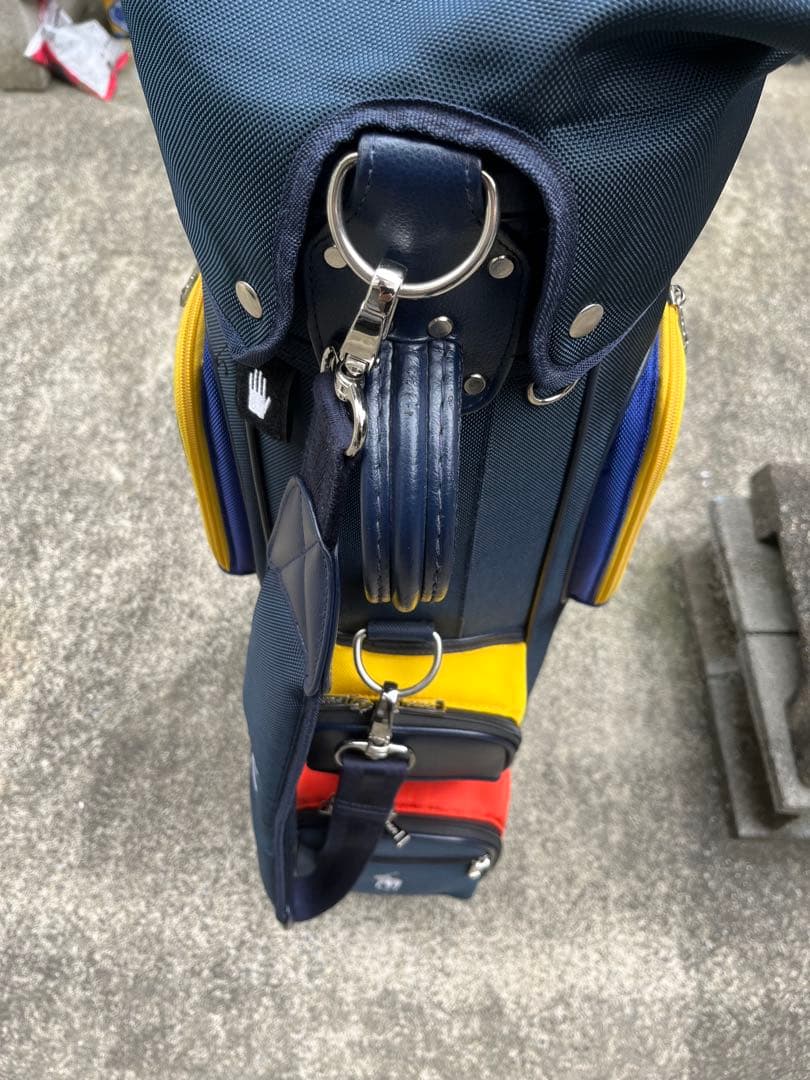 POLO キャディバッグ ネイビー/グリーン