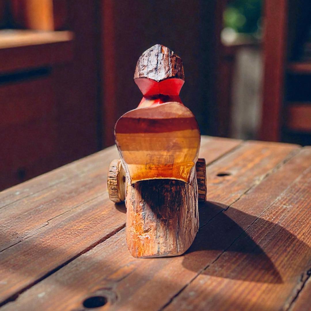 佐賀県廃絶郷土玩具 杵島山（きしまやま）一刀彫り・きゃつぐろC・新里真紗生 民藝