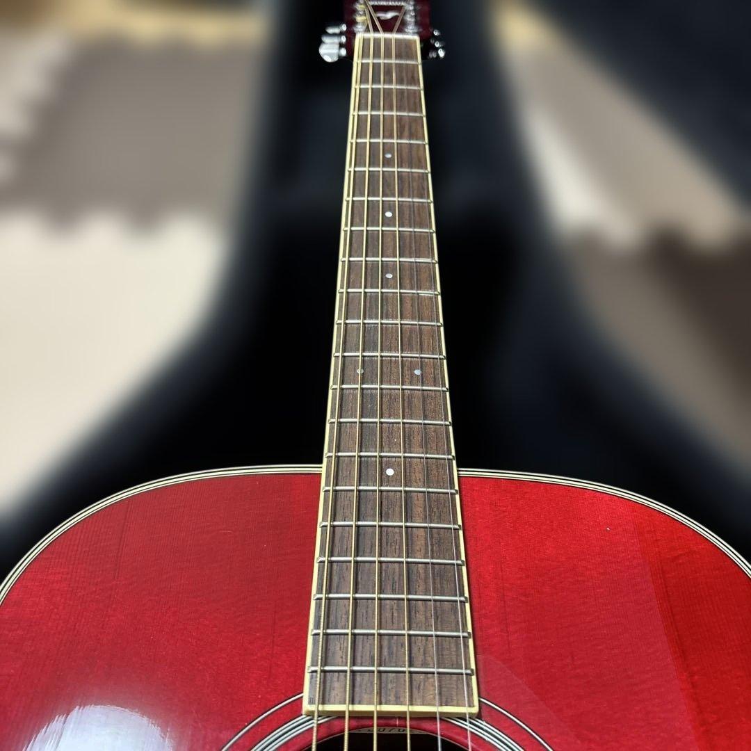 YAMAHA FS-TA レッド アコギ トップ単板（訳あり）ハードケース付き