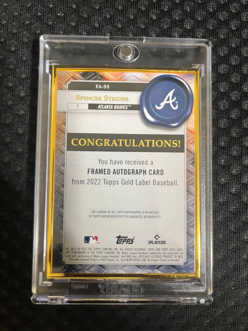 Topps Gold label スペンサーストライダー 直筆サイン