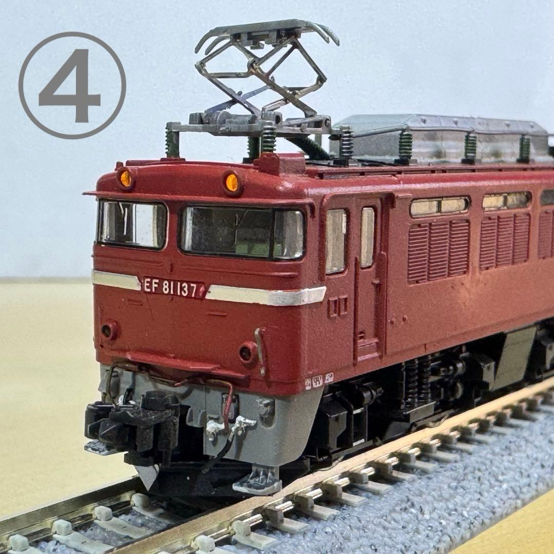 Nゲージ EF81電気機関車 5両セット ジャンク扱い
