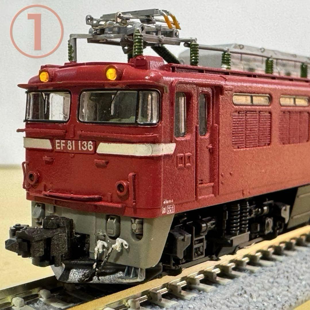 Nゲージ EF81電気機関車 5両セット ジャンク扱い