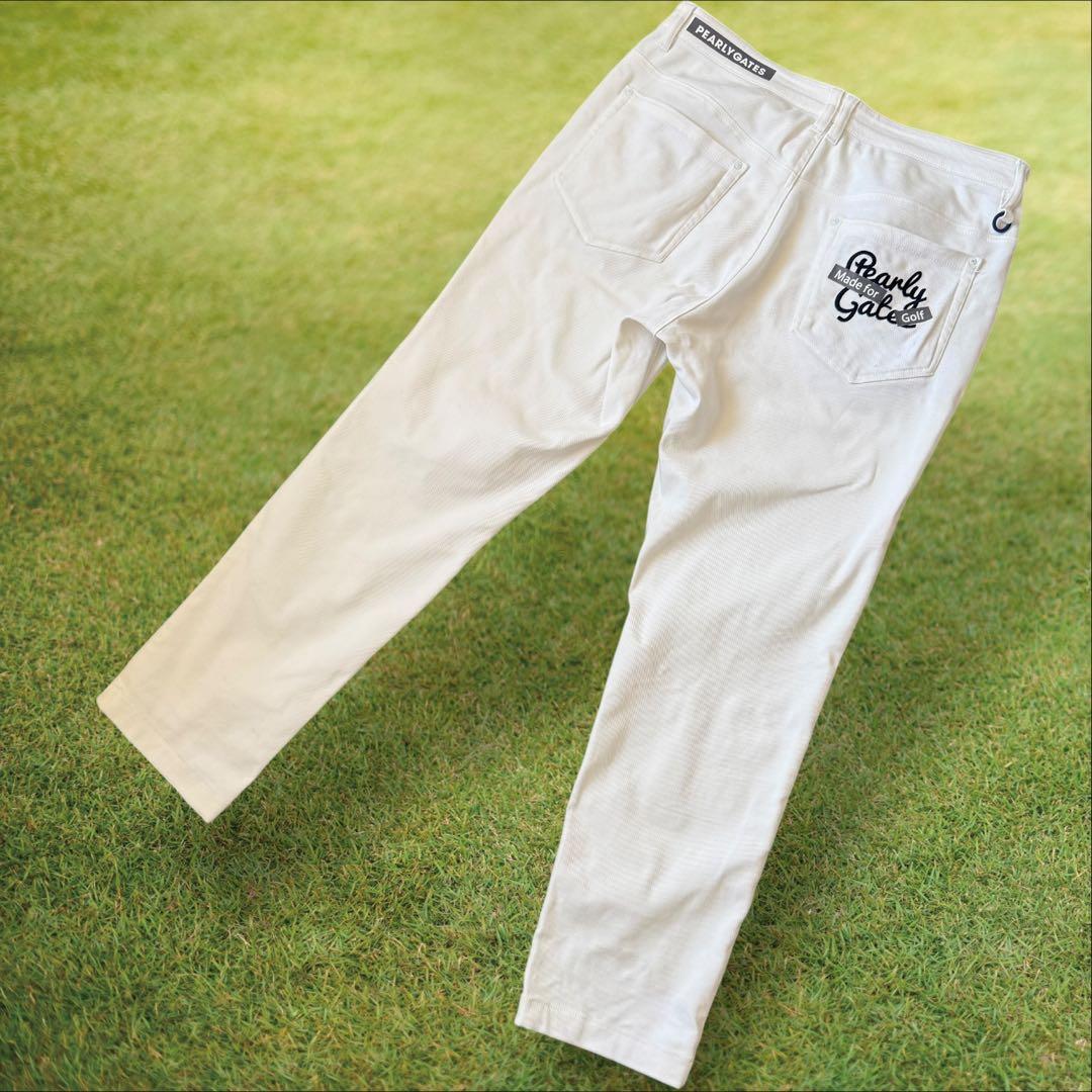 パーリーゲイツ　パンツ　XL〜XXL相当 白　ホワイト　コットン素材　地厚　6