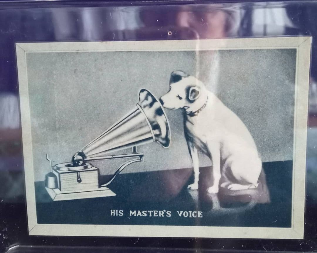 【希少】昭和レトロ　(日本)ビクター　ニッパーくん6体　ニッパー説明文札及び箱付