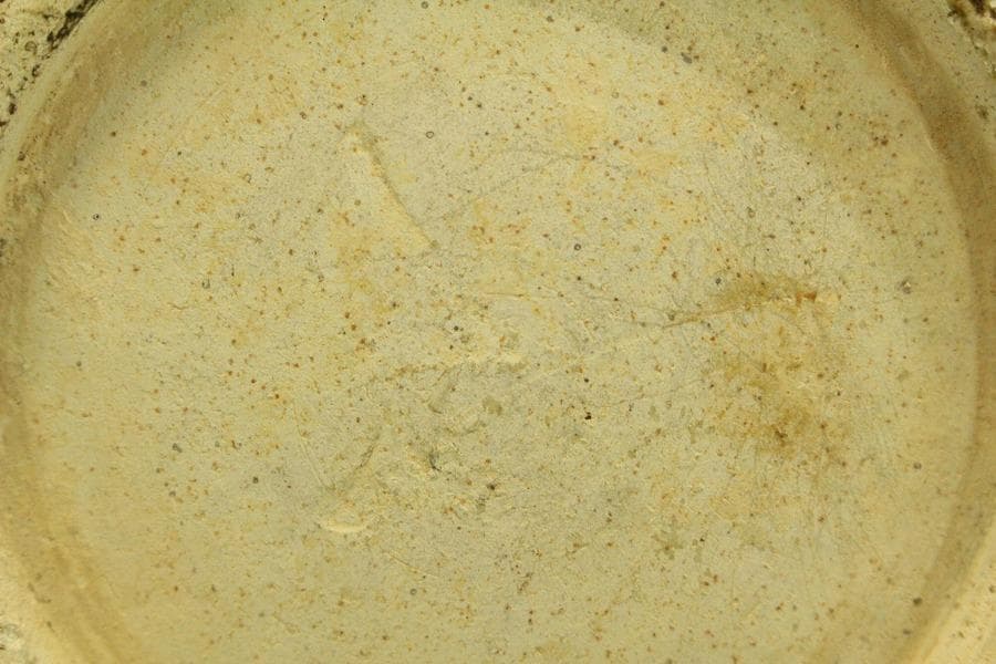 中国美術 黒釉 條紋壷 水指 茶道具伝来(ZE735)