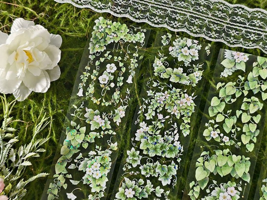 新七天《藤上花》海外マスキングテープ　マステ 【2568】