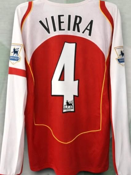 04/05 アーセナル ホーム 長袖 4番 ヴィエラ
