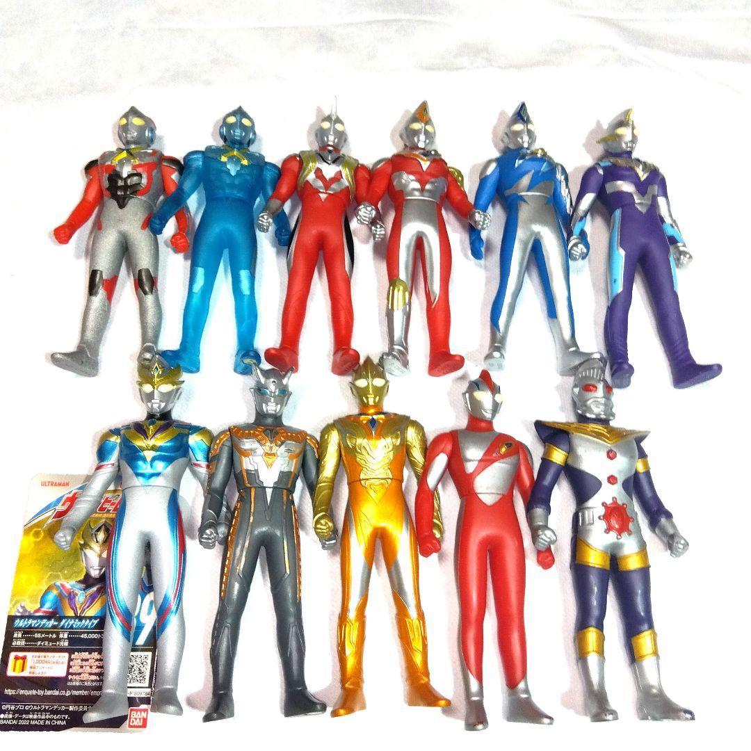 ウルトラヒーローシリーズ　ソフビ　89　ウルトラマンデッカー　など　11体セット