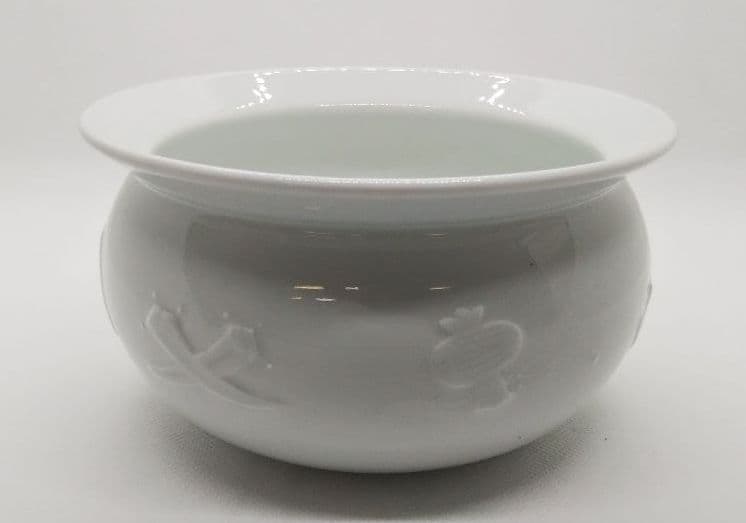 茶道具 平戸焼 宝尽 建水 13代 今村悦山 三川内 白磁