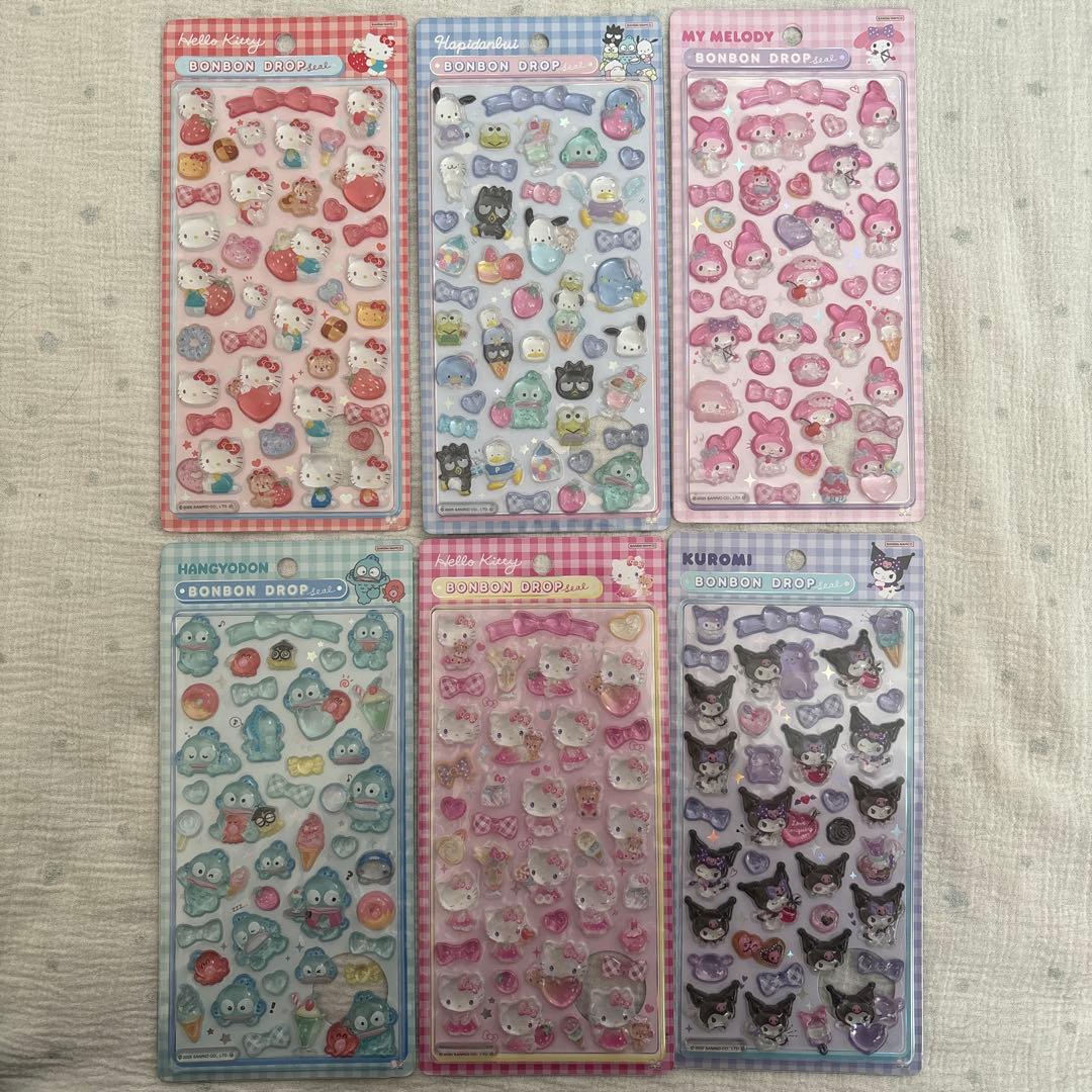 正規品 ボンボンドロップシール サンリオ 6種セット 第二弾 ボンドロ
