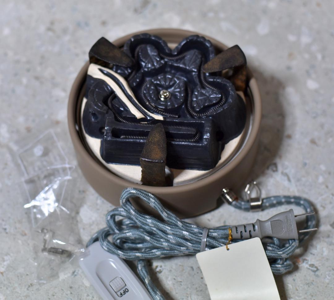 野々田電熱器　100V410W　ヒータ【極上品】お茶道具／共箱