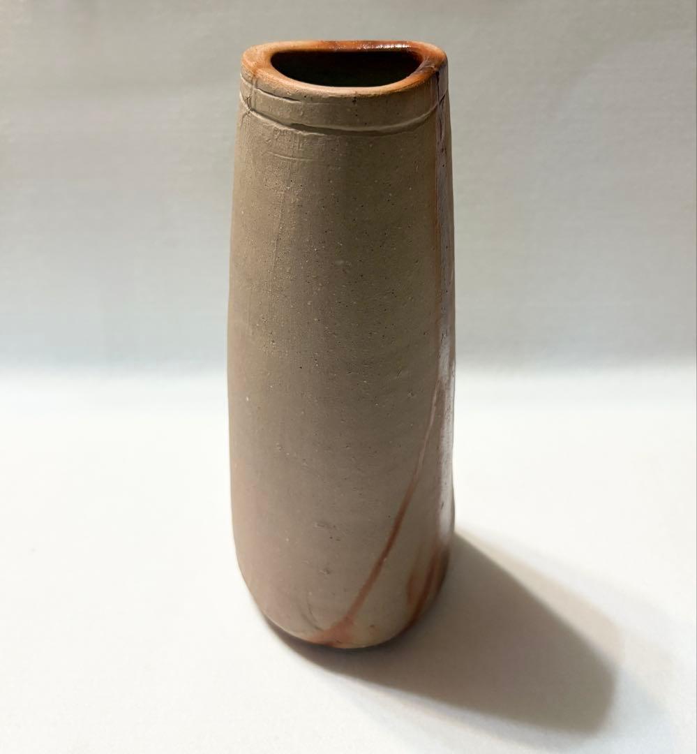 備前焼 山本雄一 緋襷 花瓶 花入 陶芸 父:人間国宝 山本陶秀