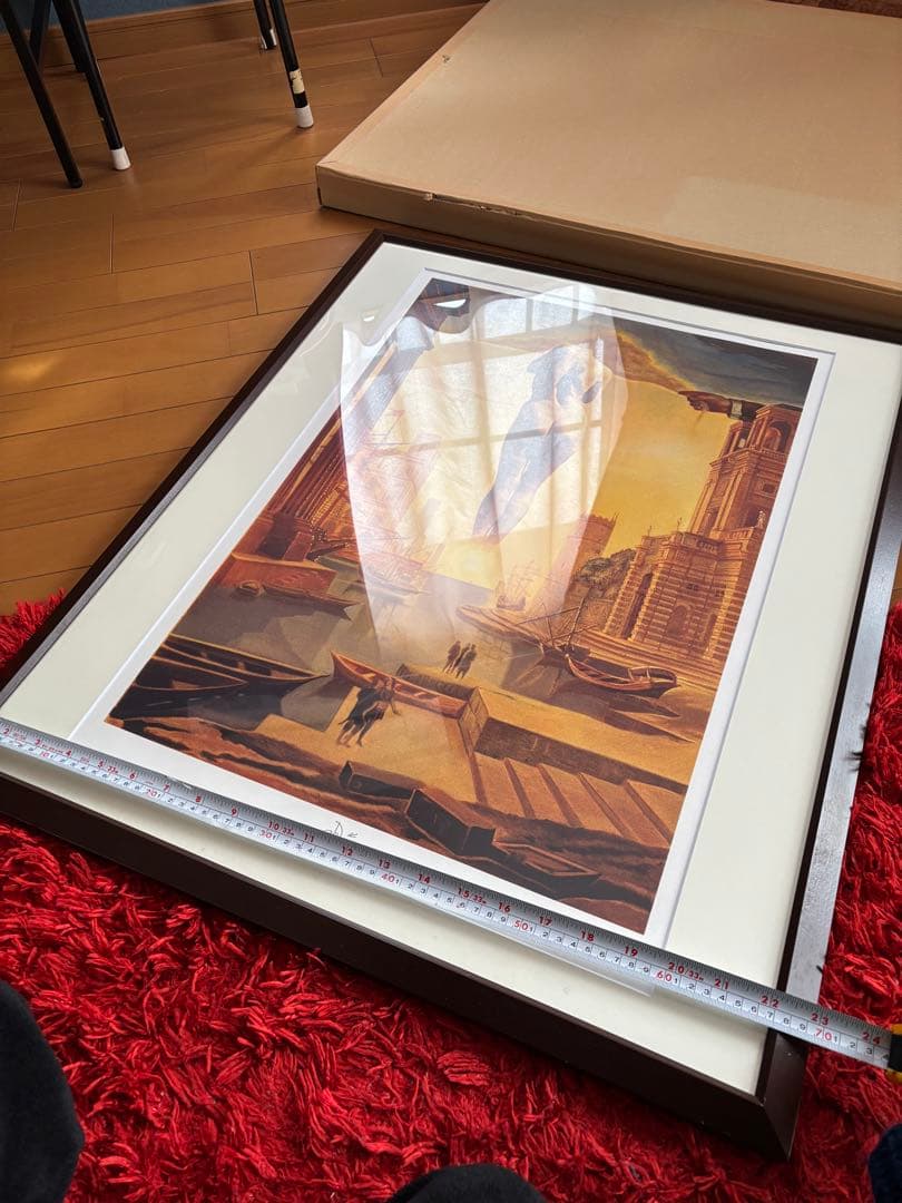 サルバドールダリ　裸のガラと雲の羊毛をはぎ取るダリの手