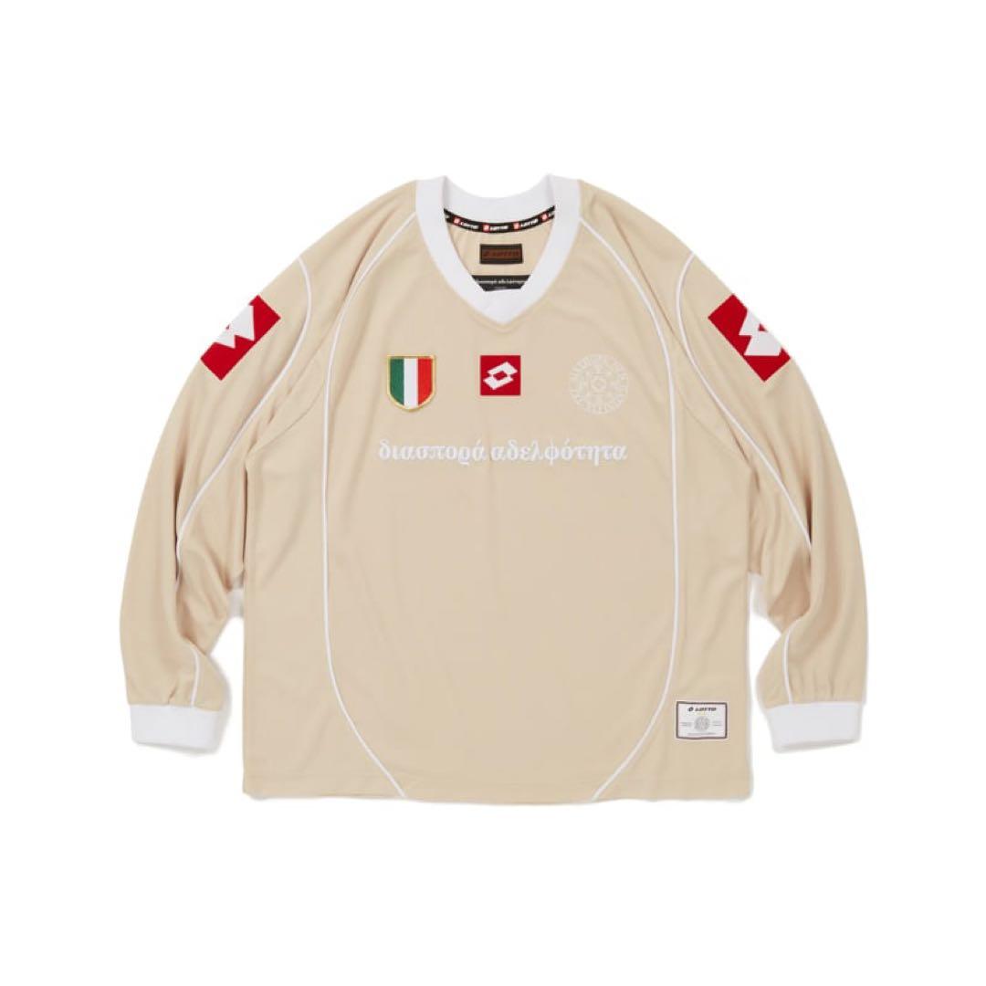 【新品未使用】ディアスポラスケートボード×LOTTO ゲームシャツ L クリーム