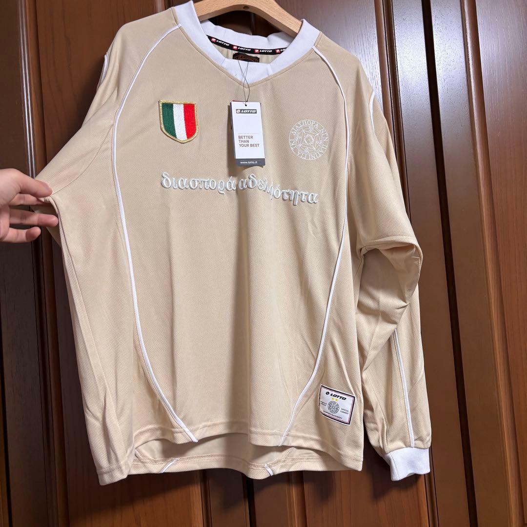 【新品未使用】ディアスポラスケートボード×LOTTO ゲームシャツ L クリーム