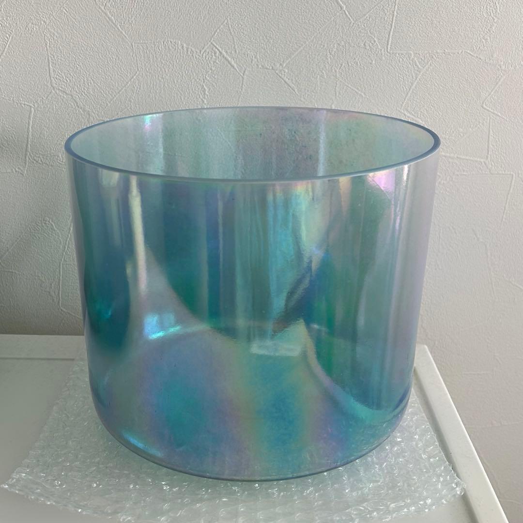 クリスタルボウル 9インチ A#+40 アクアゴールド(インサイド)プラチナ