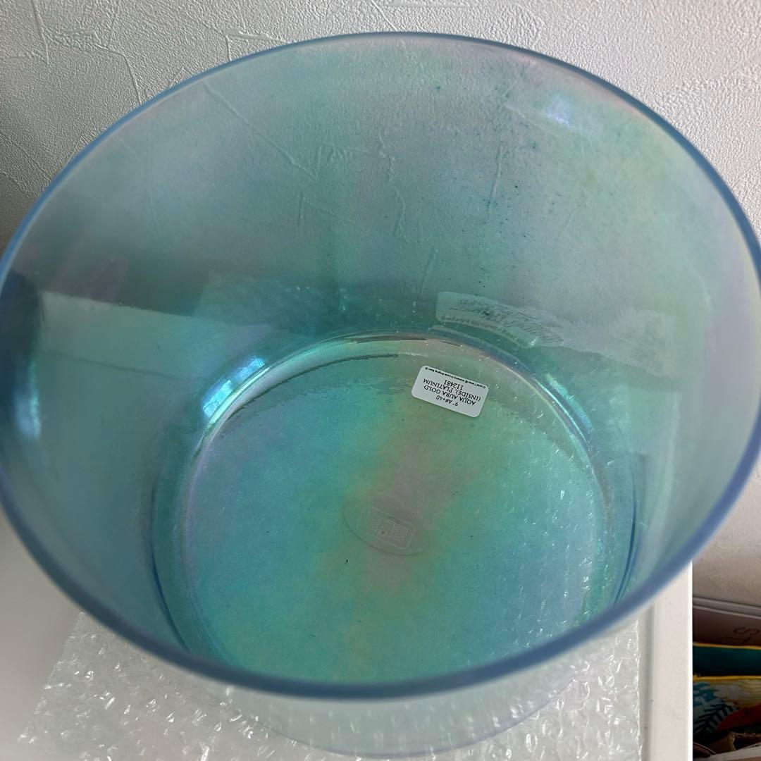 クリスタルボウル 9インチ A#+40 アクアゴールド(インサイド)プラチナ