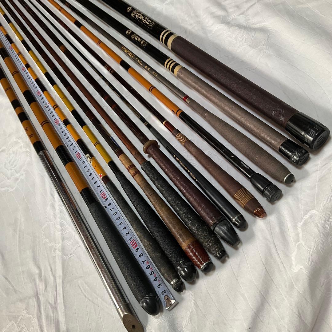 釣り具まとめ売り、へら竿、のべ竿、振り出し竿、リメイク竿、（グラス、カーボン製）