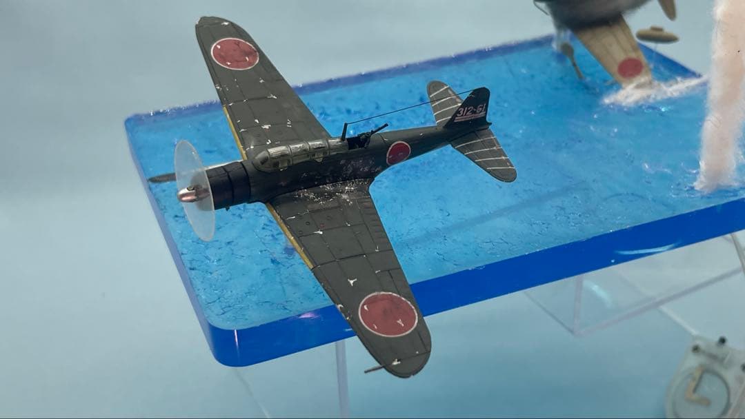 雷撃する九七艦攻　ジオラマ　レジン