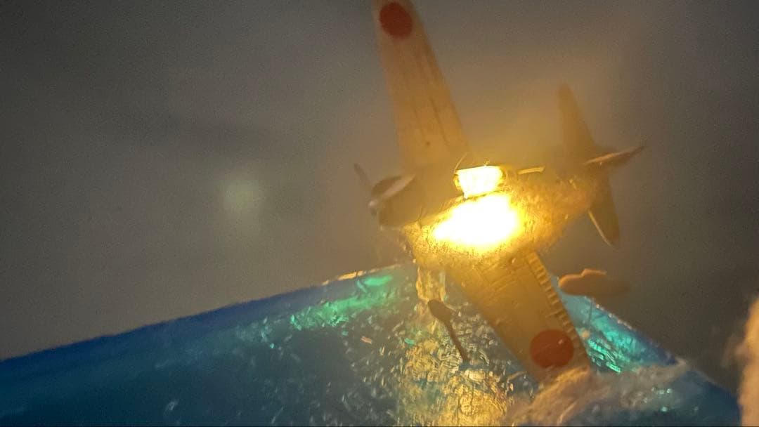 雷撃する九七艦攻　ジオラマ　レジン