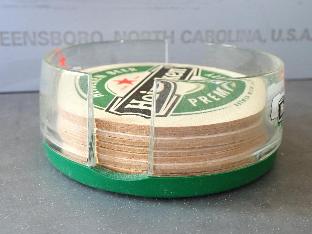 ☆珍品レア品☆Heineken ハイネケン ビンテージ大判トレイ&コースター