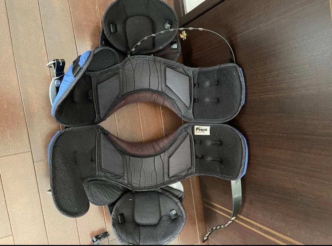 Power Sports ショルダーパッド シルバー/ブルー