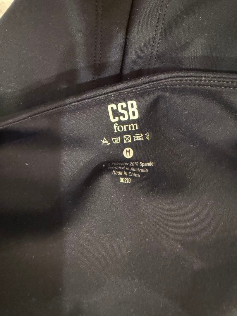 CSB FORM OPEN BACK TEE Mサイズ　ブラック