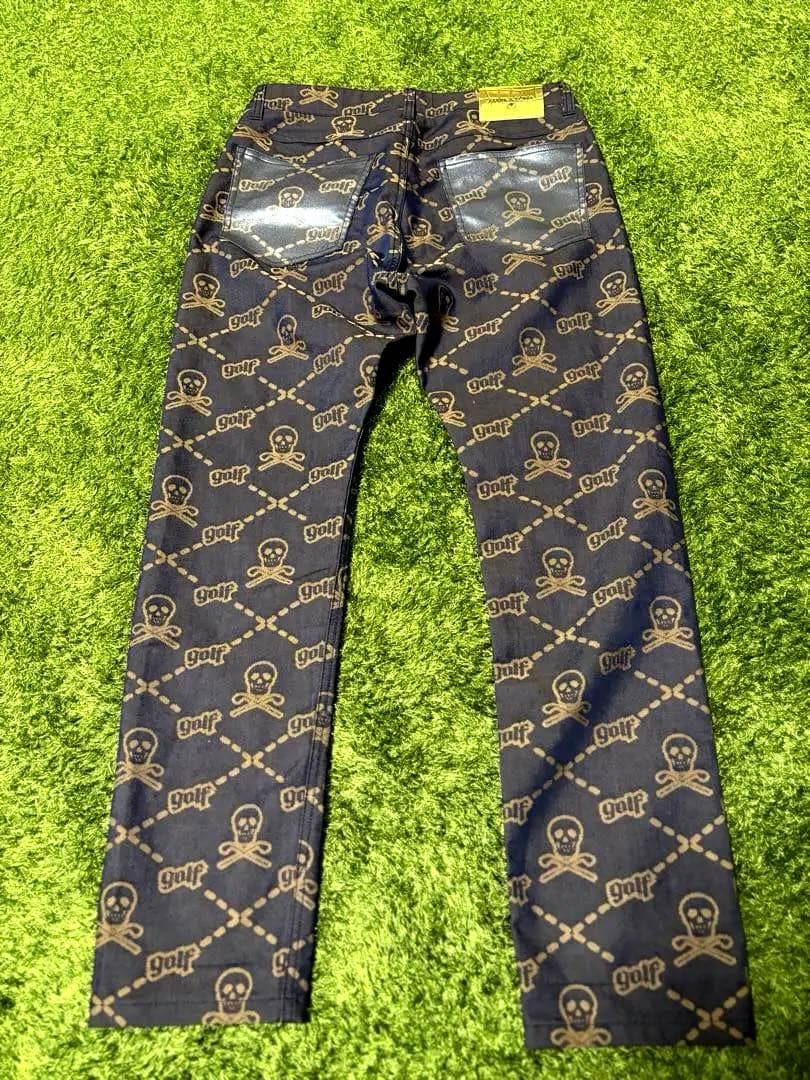 【美品】MARK&LONA スカルモノグラムパンツ