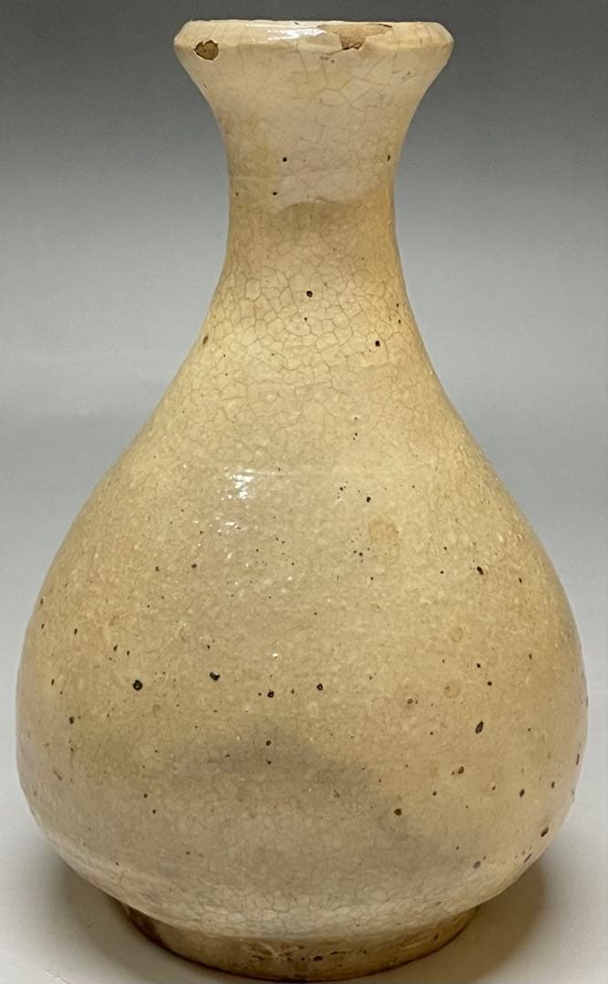 金重愫　粉引徳利　備前焼　共箱　栞　b523