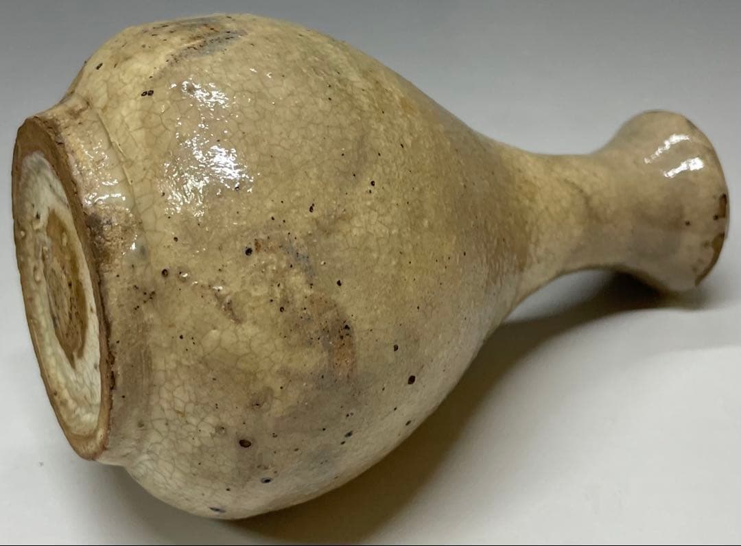 金重愫　粉引徳利　備前焼　共箱　栞　b523