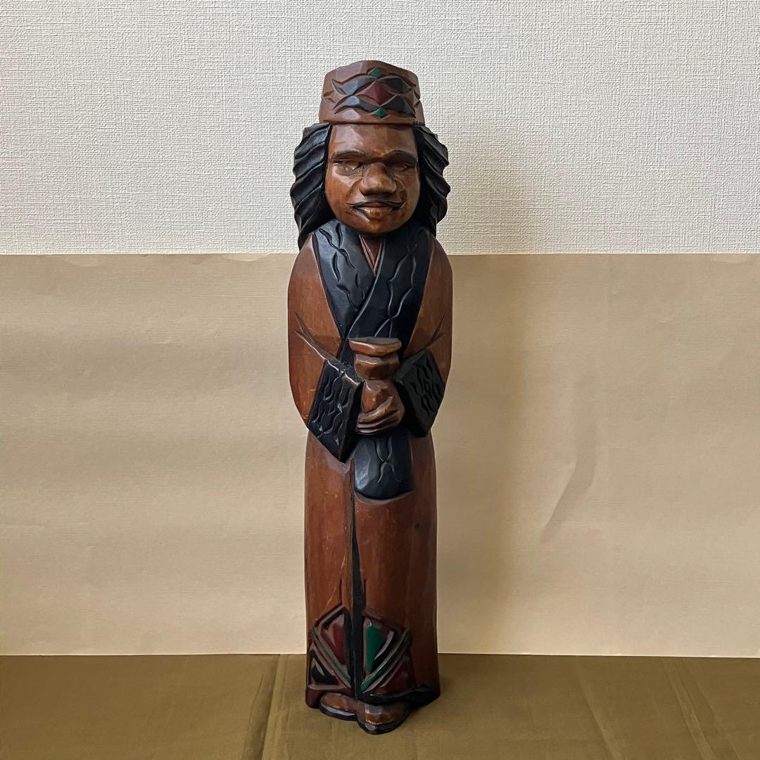 アイヌ　木彫り　高さ約45cm