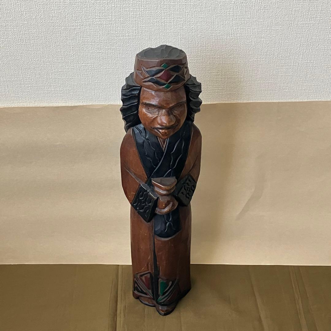 アイヌ　木彫り　高さ約45cm