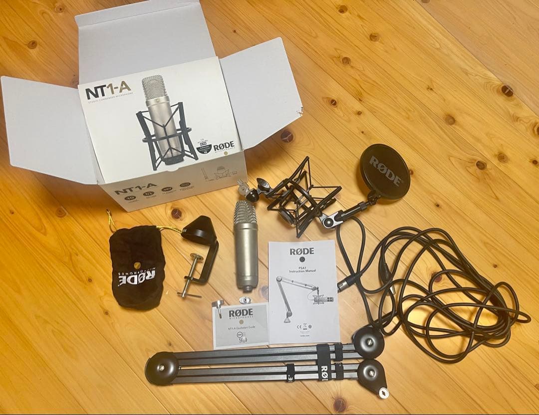 rode nt1-aと、rode専用固定器具のセット