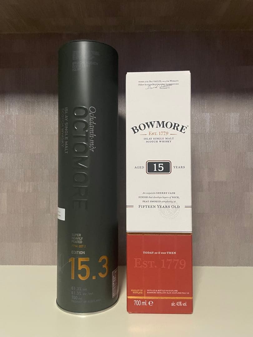 スモーキーセット(オクトモア 15.3 アイラバーレイ、ボウモア 15年)