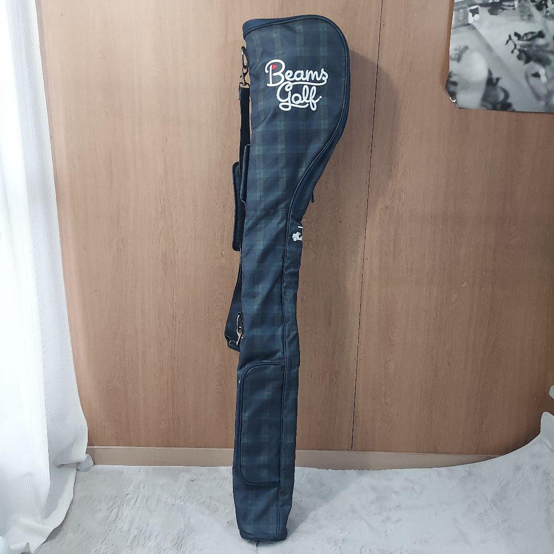極美品〈BEAMS GOLF〉クラブケース ネイビー チェック柄