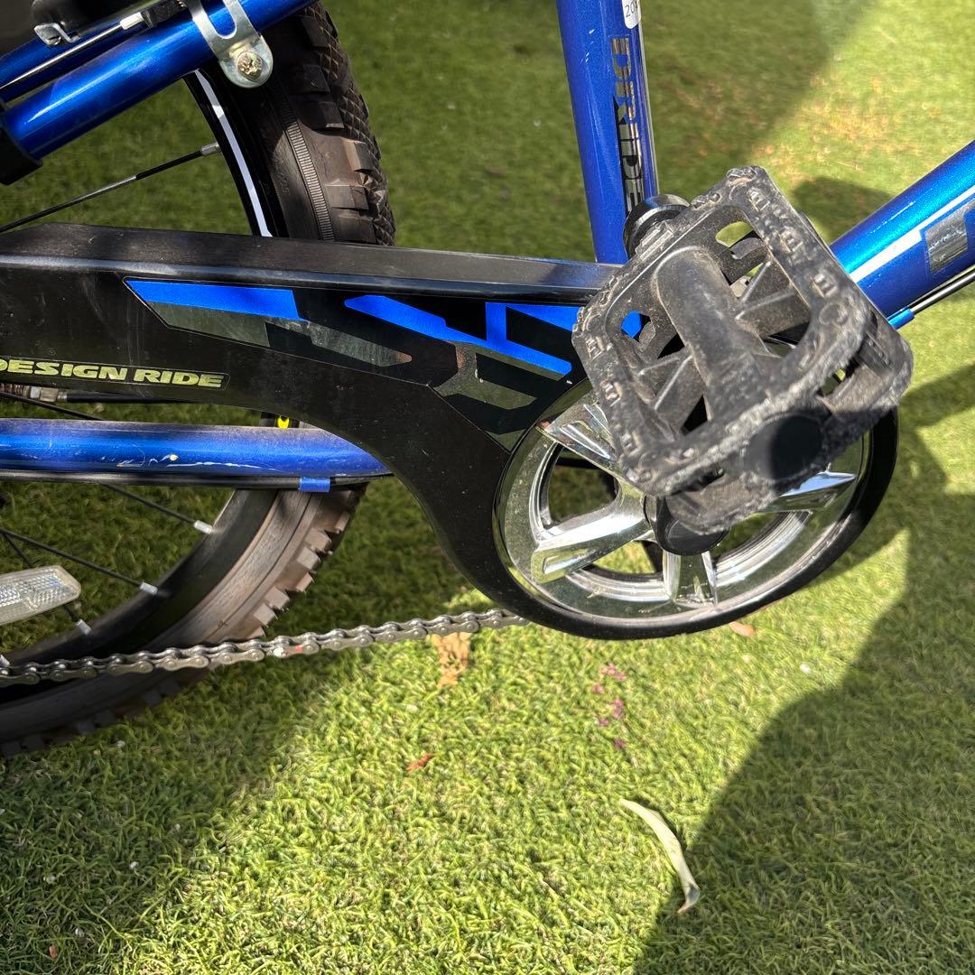 PRIDE 子供用自転車 青 フロントバスケット付き　引き取り限定　22インチ