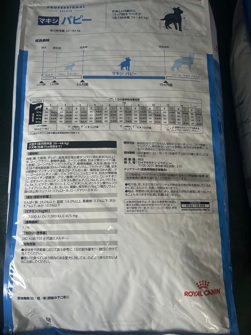  CANIN マキシパピー 16kg　大型犬　子犬用