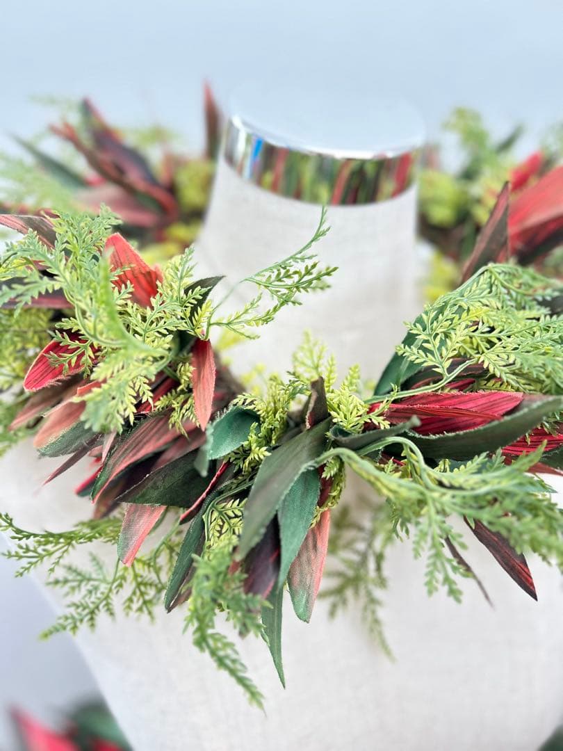 2215. タヒチアン　ティーリーフ　ヘッドバンド ヒップベルト　レイポウ