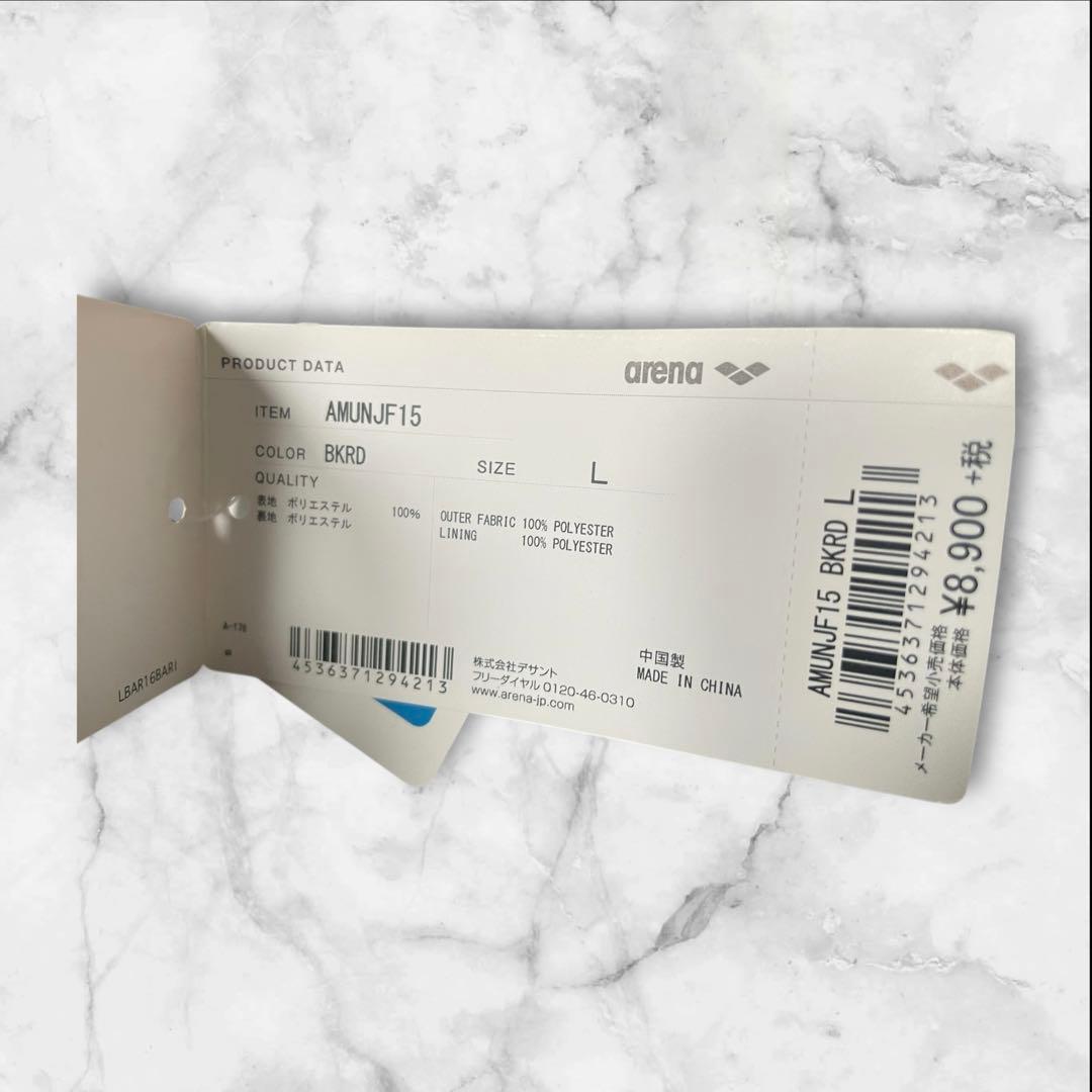 新品未使用 arena アリーナ ウィンドブレーカー ブラック/レッド