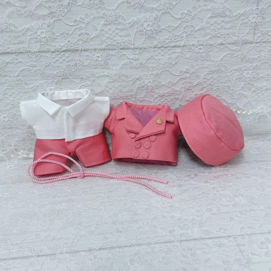 masaki様　はぴぬい　キンプリ　ぬい服　ピンクコーデ　郵便屋さんコーデ