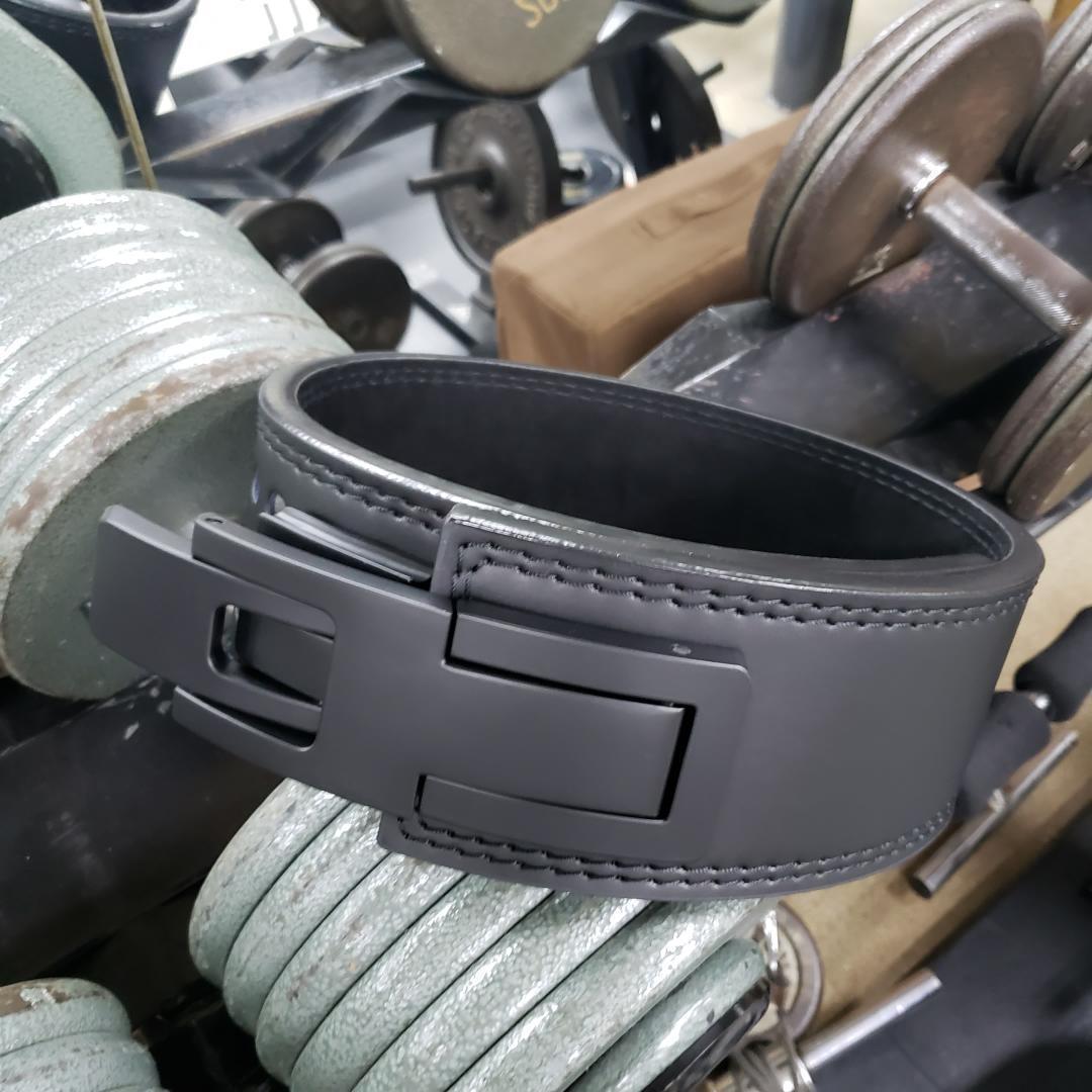 レバーアクションベルト 可変式パワーベルト オールブラック 10ｍｍ Lサイズ