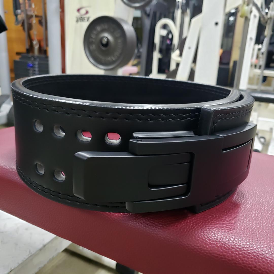 レバーアクションベルト 可変式パワーベルト オールブラック 10ｍｍ Lサイズ