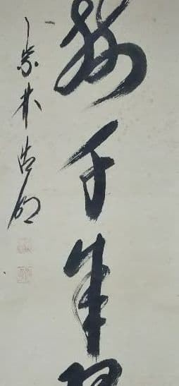 茶道具 掛軸 大徳寺 管長 方谷浩明 一行 松樹千年翠 崇福寺