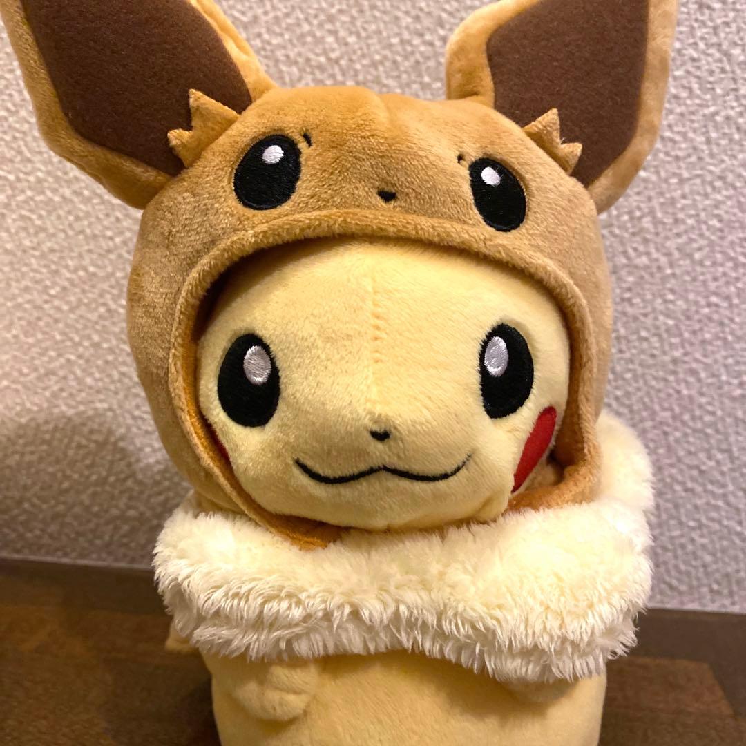ポケモンセンター限定 ポンチョを着たイーブイ ピカチュウ ぬいぐるみ 2点セット