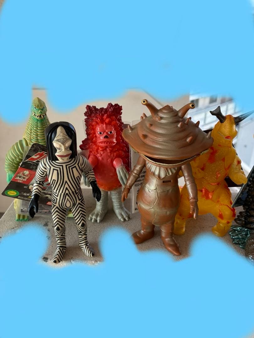 怪獣フィギュアセット 多色 可動式