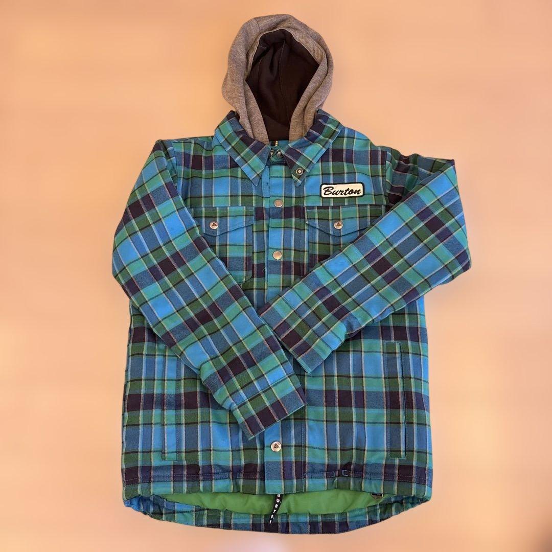 Burton チェック柄 フード付きウェア Sサイズ