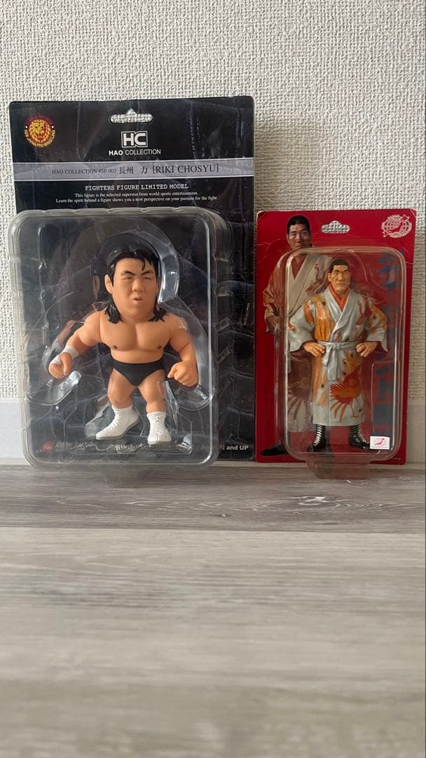 長州力とジャイアント馬場のフィギュア【美品】