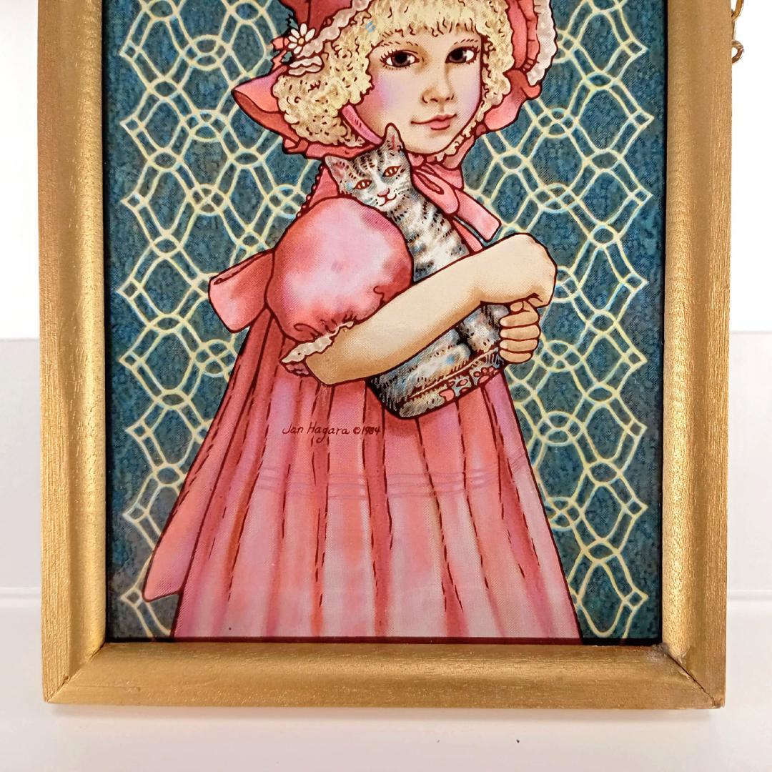 新品ジャン・ハガラ ステンドグラス 少女とお人形 ローレル グラスマスターズ社