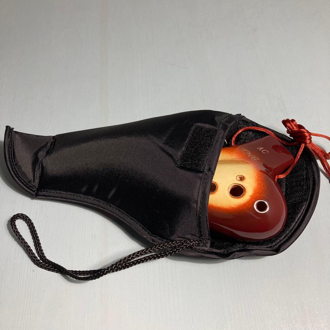 【新品未使用】TNGオカリナ ダブル アルト C管 ブラウンオレンジ