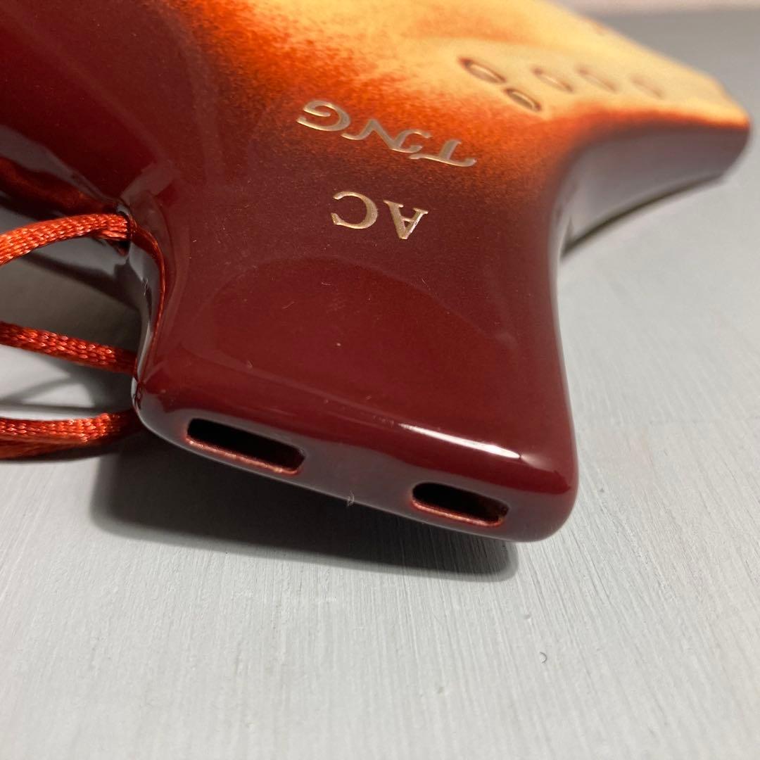 【新品未使用】TNGオカリナ ダブル アルト C管 ブラウンオレンジ